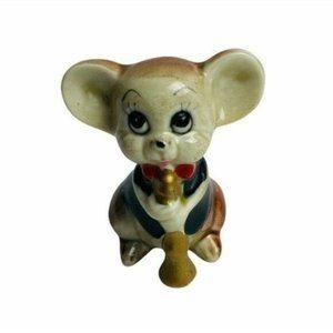 Cedar Point Ohio Ceramic Mouse Figurine Vintage Souvenir Amusement Park 3”